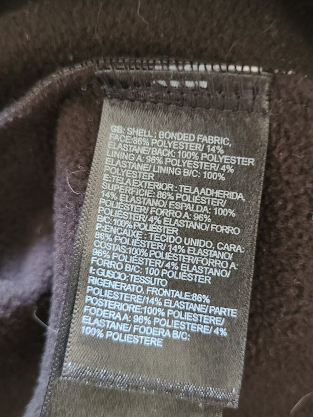 The North Face A2RE7 Men’s XL Black Softshell Jacket Apex Fleece Lined Full Zip - Picture 9 of 10